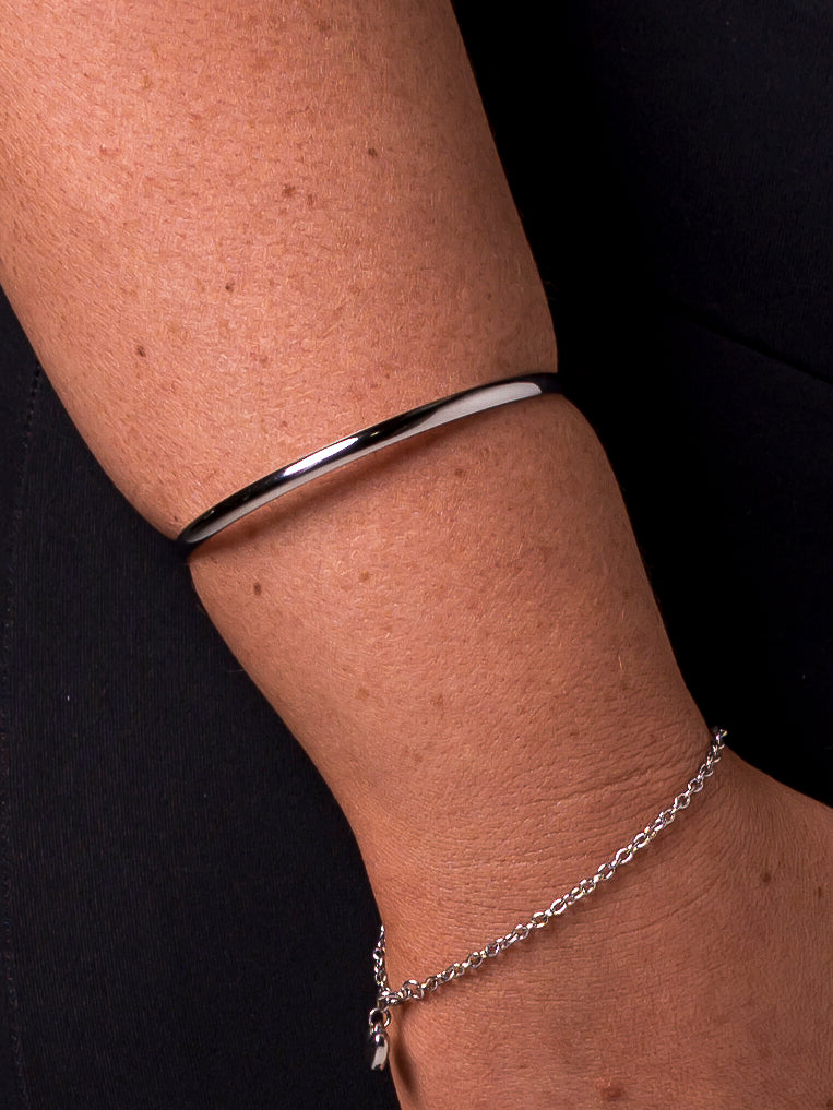 Fleur Bangle - Silver