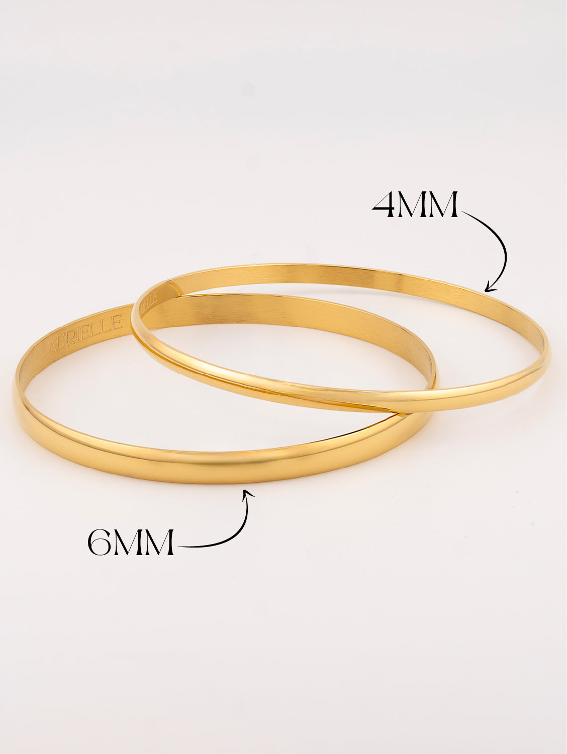 Fleur Bangle - 6mm Gold