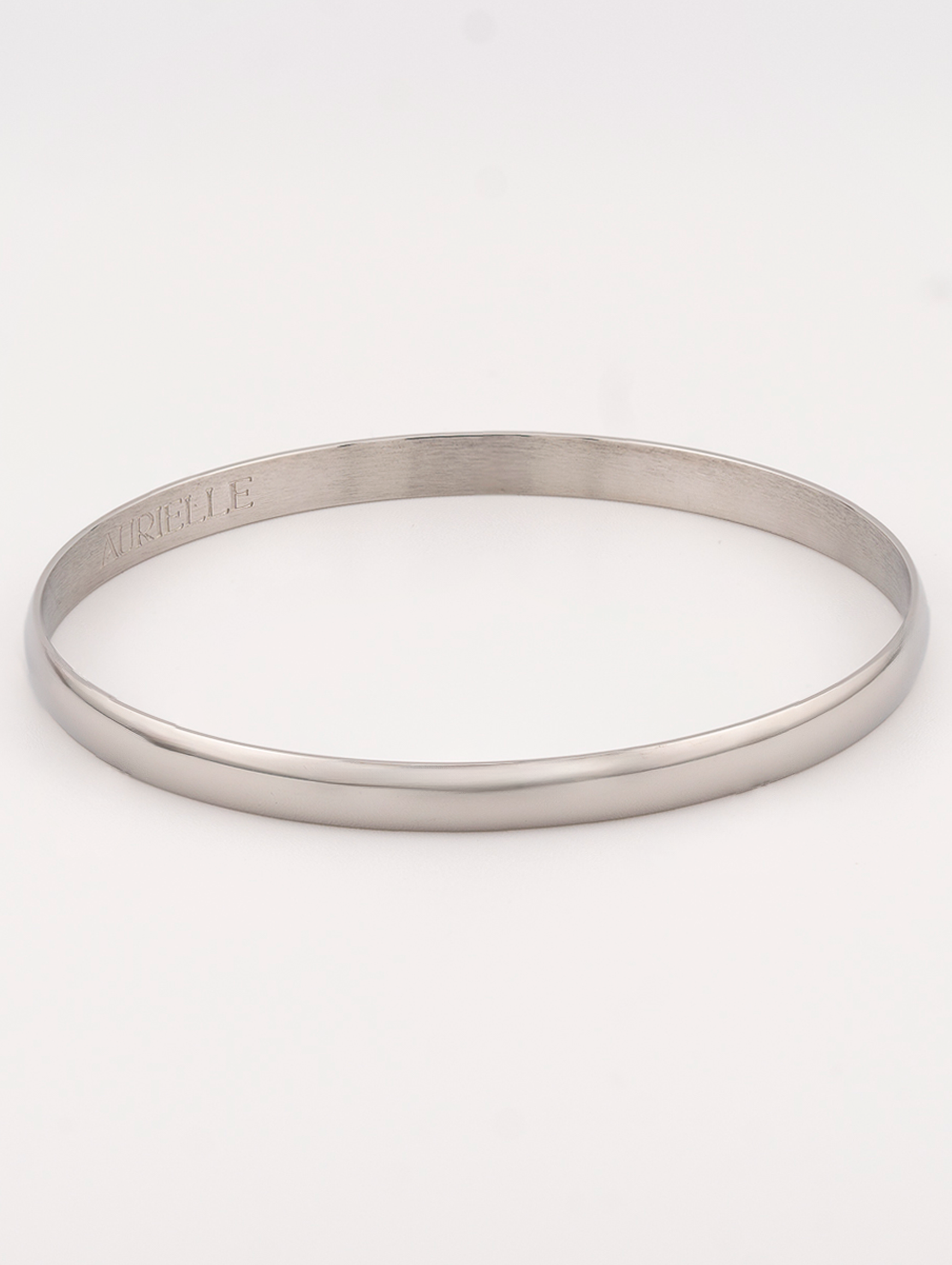 Fleur Bangle - 6mm Silver